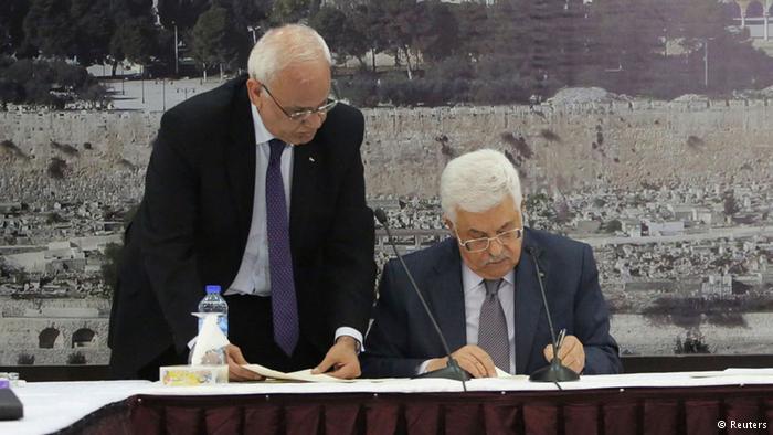 امضای فلسطین بر پای اساسنامه رم